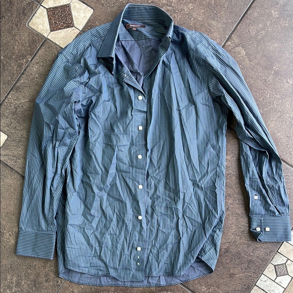Santorelli Blue Striped Shirt